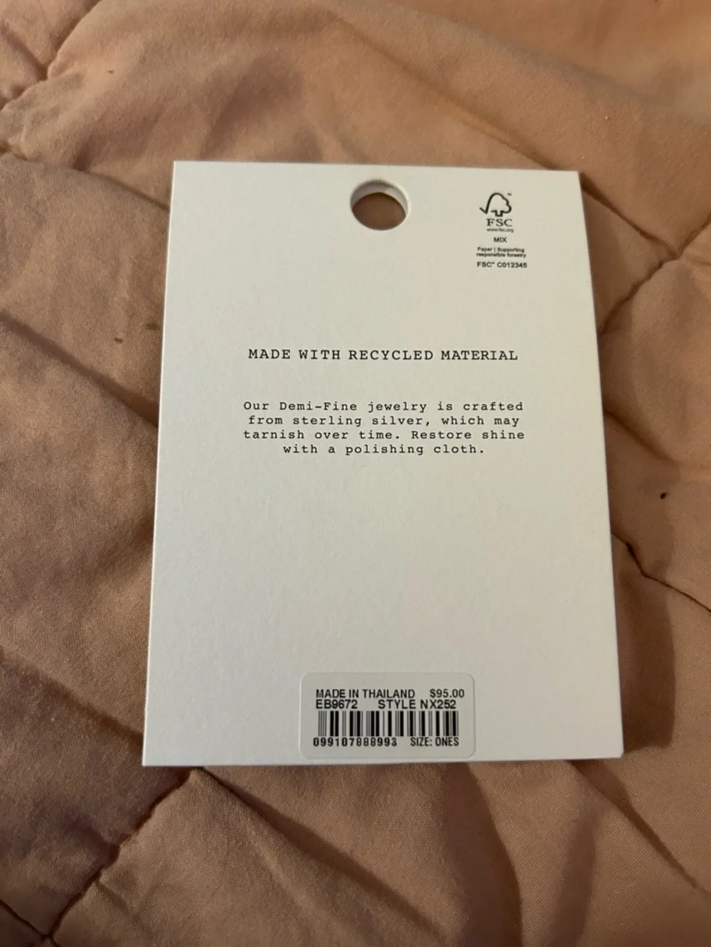 NWT Madewell Demi-Fine Crystal Station Necklace - Picture 6 of 7